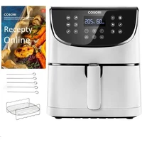 Cosori CP158-AF PREMIUM - 5.5L teplovzdušná fritéza + 5x špíz a gril. rošt, white - Fritézy
