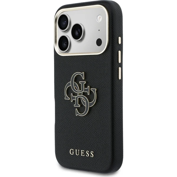Guess PU Resin Logo kryt iPhone 17 Pro čierny - Puzdra - Obrázok f482bba631b248ab8ef660c9c5d4bf75