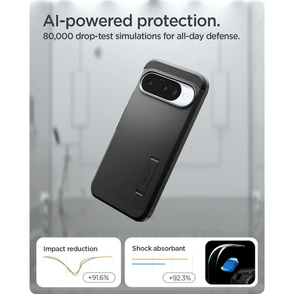 Spigen Tough Armor MagSafe kryt Google Pixel 10/10 Pro čierny - Puzdra - Obrázok f4ac9a5960d6475b8dab25b3281ba2cb