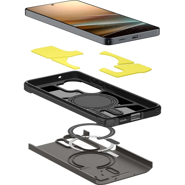 Spigen Tough Armor MagSafe kryt Samsung Galaxy S26 Ultra tmavozelený - Puzdra - Obrázok f4b93d00c8434766ab41dd376ed14628