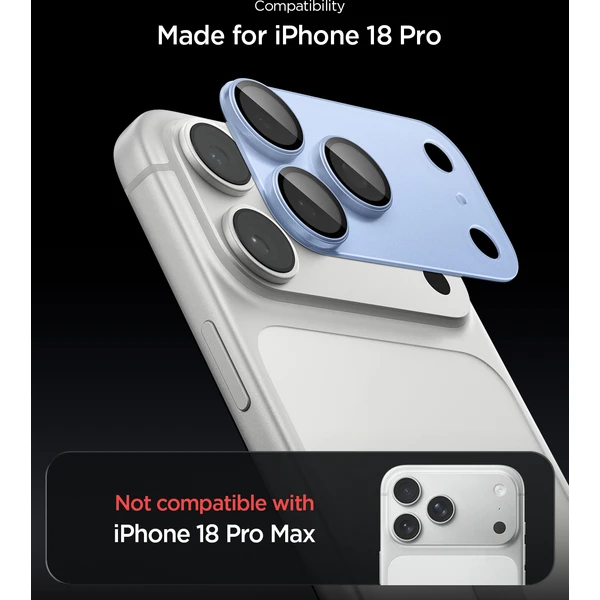 Spigen Glass tR EZ Fit Optik Pro XL 1 Pack sklo na fotoaparát iPhone 18 Pro strieborné - Ochranné fólie a sklo - Obrázok f4c051978e5245be9e9cb46cdeb458ab