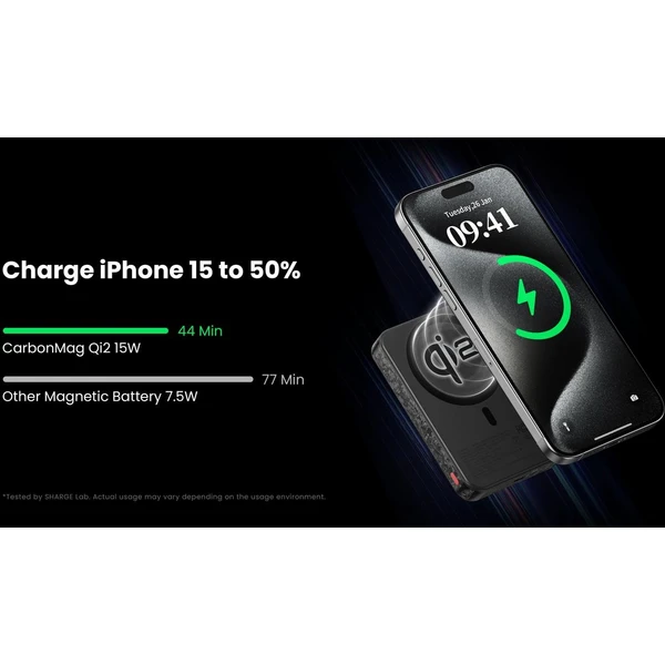SHARGE C2 CarbonMag Qi2/MagSafe powerbanka 10000mAh karbónová - Powerbanky - Obrázok f4c293b7ebd145d994d7e24603433155