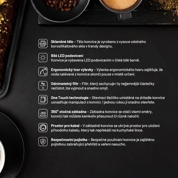 Lauben Glass Electric Kettle 17GG - Rychlovarné konvice - Obrázok f4d03e4e3b2d4134a3985f0fa7bf4949