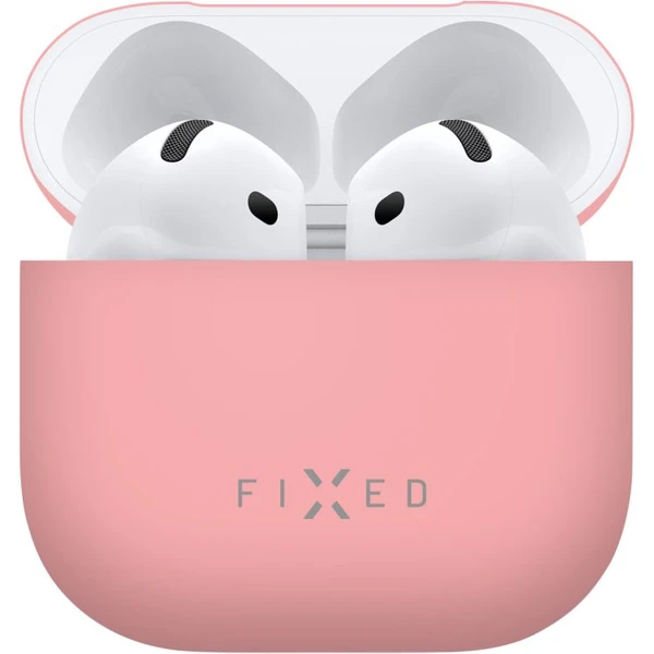 FIXED Silky silikónové púzdro pre Apple AirPods 4 ružové - Puzdra - Hlavný obrázok