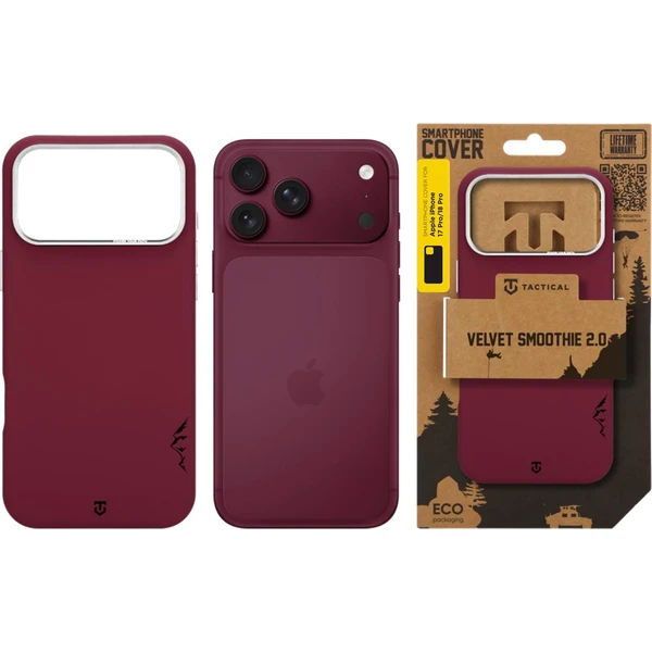Tactical MagForce Velvet Smoothie 2.0 Kryt pre Apple iPhone 17 Pro/18 Pro Burgundy - Puzdra - Obrázok f50ff6f1b7a04b0687187872a32f0703