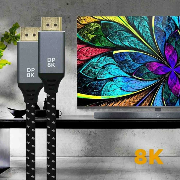 PremiumCord DisplayPort 1.4/DisplayPort 1.4 kábel 8K 5m čierny/biely - Káble a redukcie - Obrázok f52a8b91dc2142b784a88d536c75c8d2