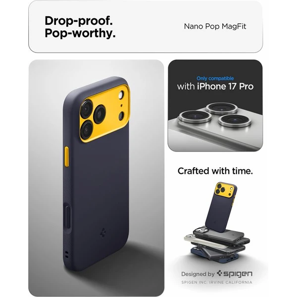 Spigen Nano Pop MagSafe kryt iPhone 17 Pro blueberry navy - Puzdra - Obrázok f52fc52884bd4c23acb8506fca45c11f
