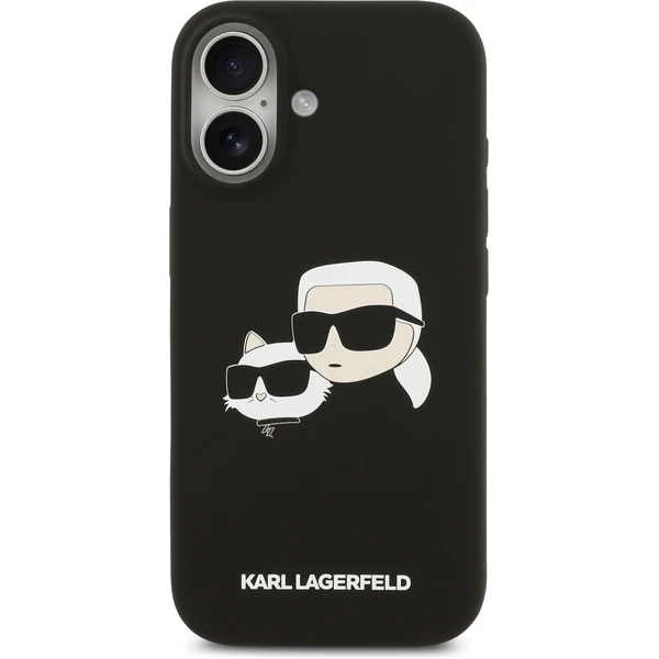 Karl Lagerfeld Liquid Silicone Double Heads MagSafe kryt iPhone 17 čierny - Puzdra - Obrázok f55e3405a6e24598a75fa98a14199307