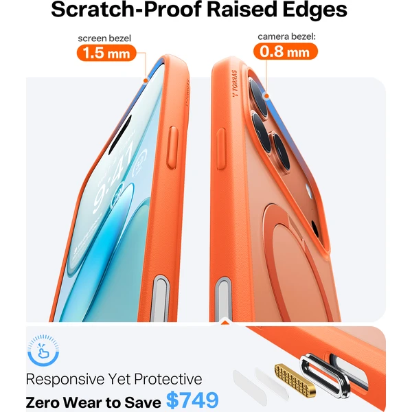 Torras Ostand Q3 Spin MagSafe kryt iPhone 17 Pro energy oranžová - Puzdra - Obrázok f566fd8ada93461b9561fe4853ddac6a