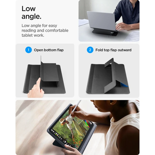 Spigen Slim Fold Laptop Stand LD201-S7 stojan čierny - Stojany - Obrázok f56ac84ab85a45749288f9d29806385d