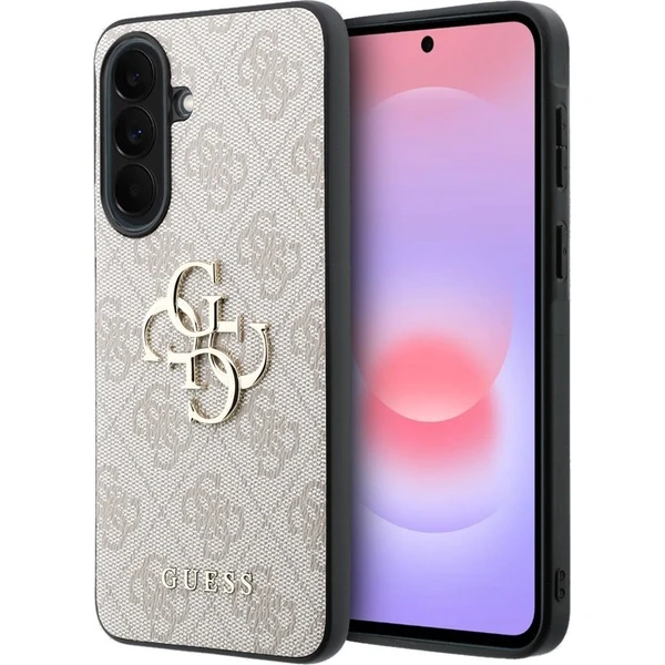 Guess PU 4G Metal Logo kryt Samsung Galaxy A37 ružový - Puzdra - Hlavný obrázok