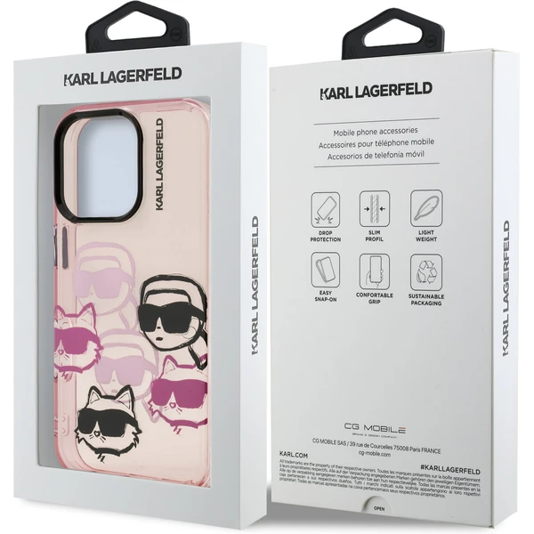 Karl Lagerfeld IML Multi K&CH Heads kryt iPhone 16 Pre ružový - Puzdra - Obrázok f58b7c6b34c7407a85e0e8f407956a21