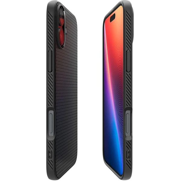 Spigen Liquid Air kryt iPhone 16 Plus matte black - Puzdra - Obrázok f5934e87856f42bcb335c75614860d89