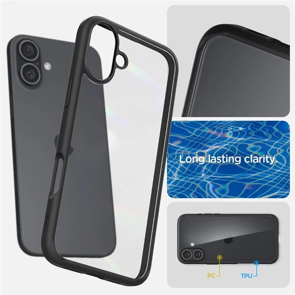 Spigen Ultra Hybrid kryt iPhone 16 matte black - Puzdra - Obrázok f59411fe38a94f5cae38c89d164f98eb