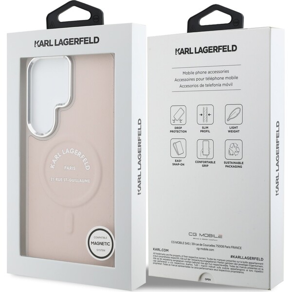 Karl Lagerfeld PU RSG Logo Magnetický kryt Samsung Galaxy S26 Ultra ružový - Puzdra - Obrázok f5a8dc3e6f2f4c21be5eedfdcb5e7542