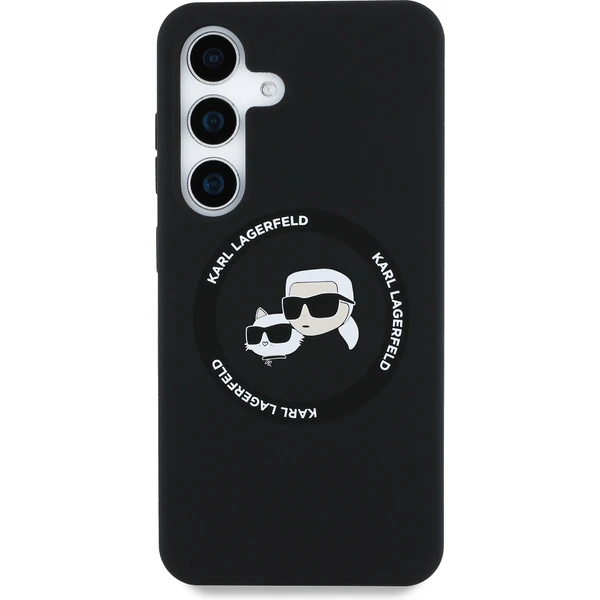 Karl Lagerfeld Liquid Silicone K&CH Heads MagSafe kryt Samsung Galaxy S25 čierny - Puzdra - Obrázok f5ac9767ea9b43f18d853c92bce04a68