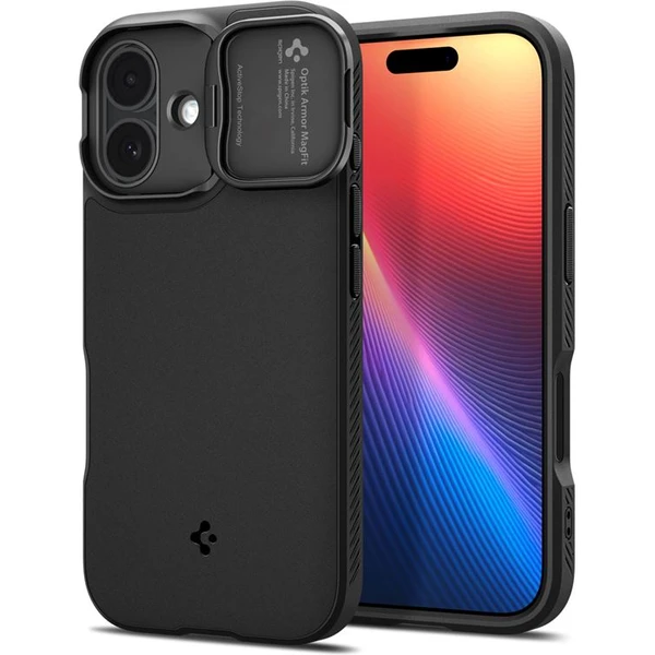 Spigen Optik Armor MagSafe kryt iPhone 17 black - Puzdra - Hlavný obrázok