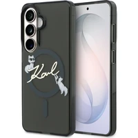 Karl Lagerfeld IML Choupette Karl Script Logo Magnetický kryt Samsung Galaxy S26 čierny - Puzdra