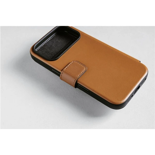 Nomad Modern Leather Folio MagSafe kožené puzdro iPhone 17 Pro English Tan - Puzdra - Obrázok f5dceda776d44e27ae11831e2eac4654