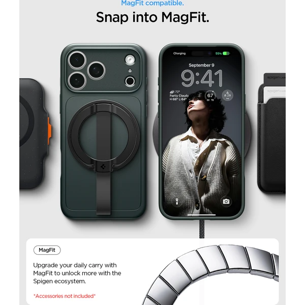 Spigen Thin Fit MagSafe kryt iPhone 18 Pro/17 Pro abys green - Puzdra - Obrázok f5e3a6ede9f043ff980a53a3a6bebf1e