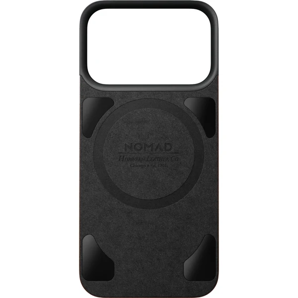 Nomad Magnetic Leather Back (Horween) MagSafe kožený kryt iPhone 18 Pro Rustic Brown - Puzdra - Obrázok f60a284311b64f02ba362ee2afa86f18