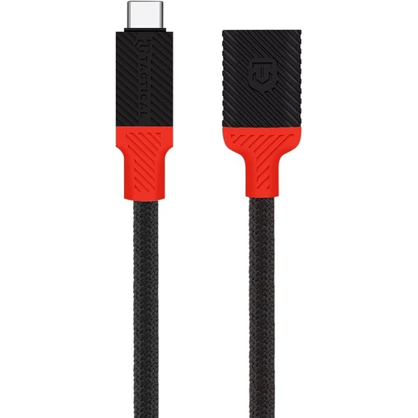 Taktický napájací kábel Pin4Fun USB-C/Lightning 0,1 m čiernočervený - Káble a redukcie - Hlavný obrázok