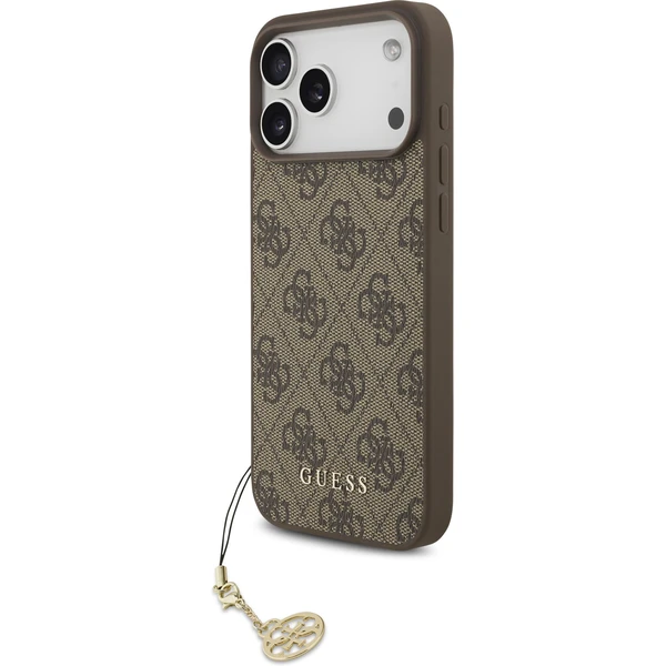Guess 4G Charm kryt iPhone 17 Pro Max hnedý - Puzdra - Hlavný obrázok