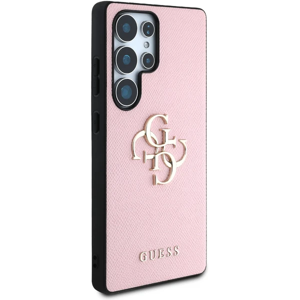Guess PU Grained 4G Metal Logo kryt Samsung Galaxy S25 Ultra ružový - Puzdra - Obrázok f634333d094c4282a2b5730e8a1f82e0