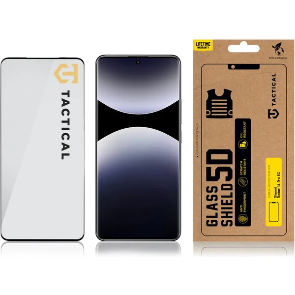 Tactical Glass Shield 5D sklo pre Xiaomi Redmi Note 14 Pre 4G/5G/Poco X7 5G čierne - Ochranné fólie a sklo - Obrázok f66cf92e9bc4482d9dfdb6a8ffd790d7