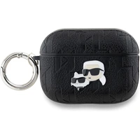Karl Lagerfeld PU Embossed Karl and Choupette Heads puzdro AirPods Pro 2 čierne - Puzdra