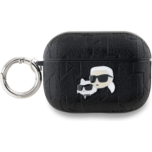 Karl Lagerfeld PU Embossed Karl and Choupette Heads puzdro AirPods Pro 2 čierne - Puzdra - Hlavný obrázok