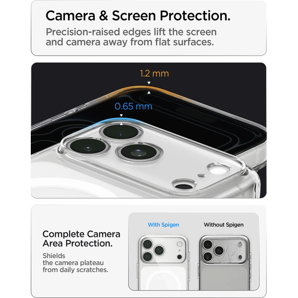 Spigen Ultra Hybrid MagSafe kryt iPhone 18 Pro Max/17 Pro Max číry biely - Puzdra - Obrázok f682d8d08dcf45fd81fdbe5b37ff8c14