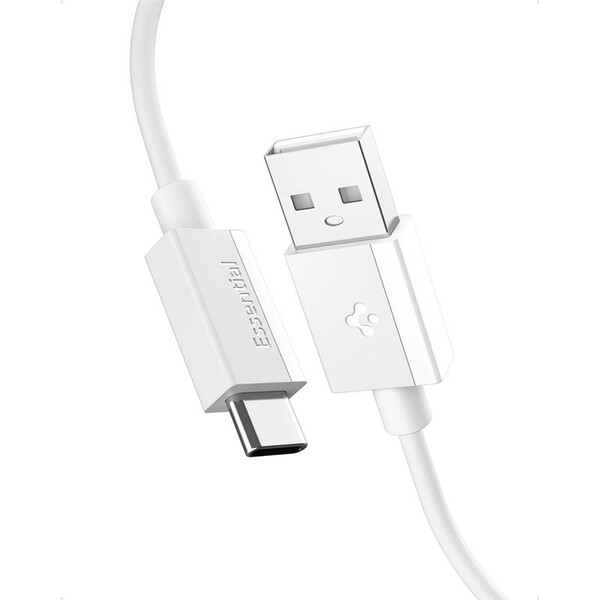 Spigen Essential USB-A/USB-C napájací kábel 60W 2m biely - Káble a redukcie - Hlavný obrázok