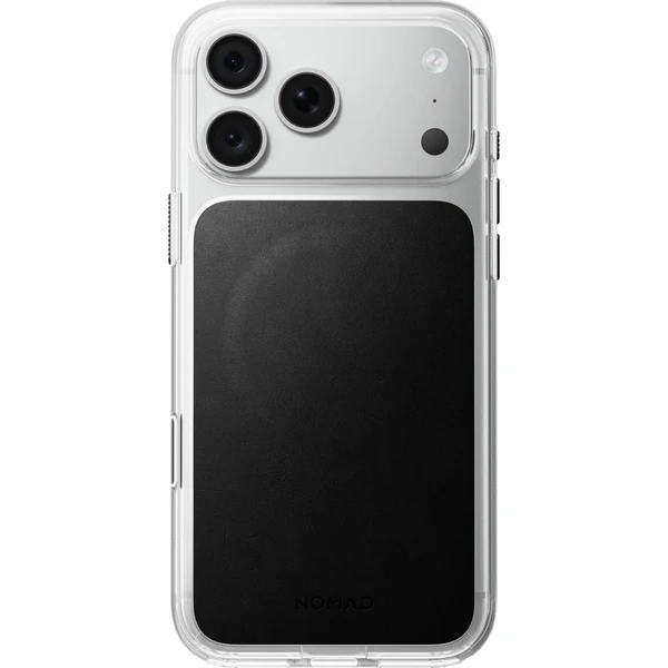 Nomad Clear Leather (Horween) MagSafe kryt iPhone 17 Pro Max/18 Pro Max Black - Puzdra - Obrázok f6a51d7781a74f669af51de0efcd3084