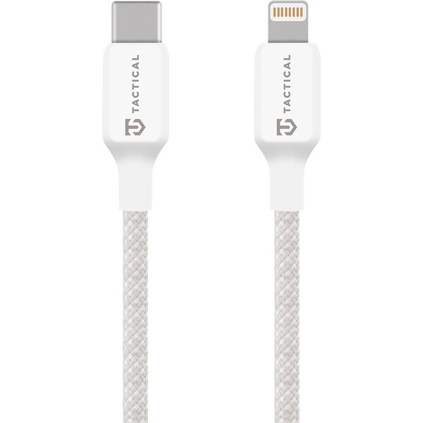 E-shop Tactical Stitch Thread USB-C/Lightning napájací kábel 27W 0,3m biely