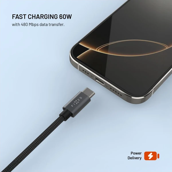 FIXED Power Watch kábel USB-C/USB-C a Apple/Samsung Watch nabíjačkou, 1,5 m, PD 60W šedý - Káble a redukcie - Obrázok f6abb1a1ee1b442dba3ad05c22739644