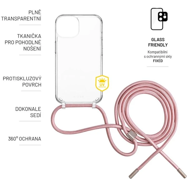 FIXED Pure Neck kryt s ružovou šnúrkou na krk pre Samsung Galaxy S25+ - Puzdra - Obrázok f6b7dfe7897e4fe588d35d34647adf4c