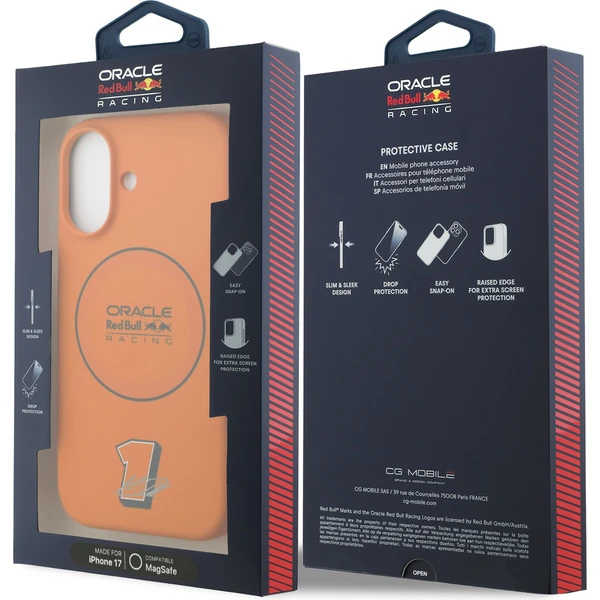 Oracle Red Bull Racing Silicone Blue Ring MagSafe kryt iPhone 17 oranžový - Puzdra - Obrázok f6b8fe248d6c42649226285bb5293f5e