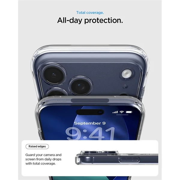 Spigen Ultra Hybrid MagSafe kryt iPhone 17 Pro Max clear deep blue - Puzdra - Obrázok f6ca1fc3491646efa0d00783e4ef93da