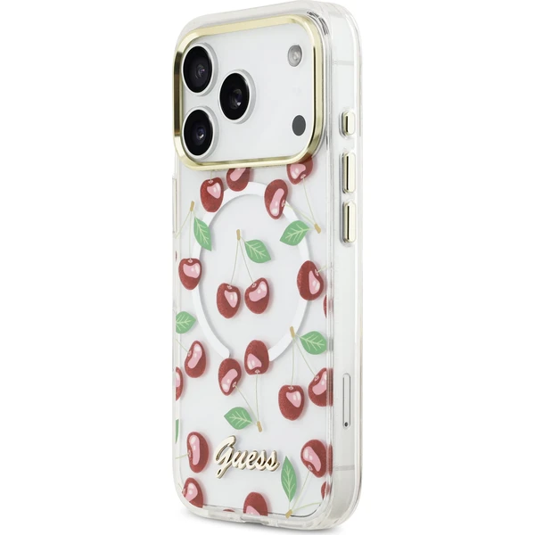 Guess IML Glitter Cherry MagSafe kryt iPhone 17 Pro - Puzdra - Obrázok f6d5a946b5f64c2b82cfe9a9c6685eb9