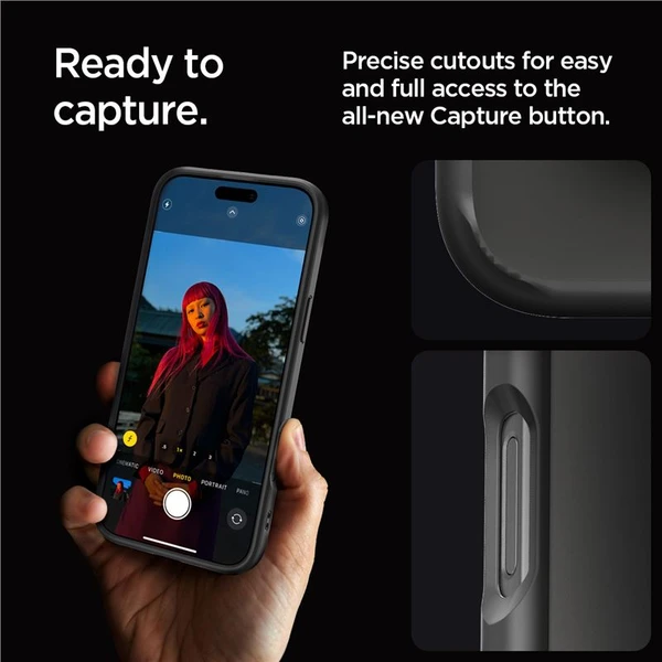 Spigen Ultra Hybrid kryt iPhone 16 Pro Max matte black - Puzdra - Obrázok f6fc3819956446cc9799669f55e495a2