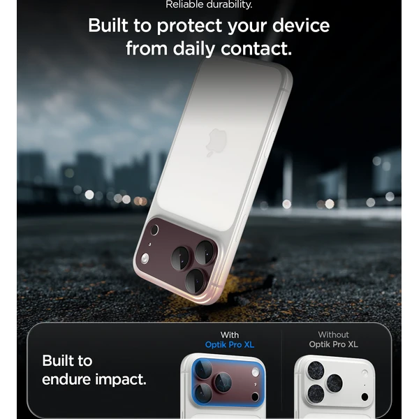 Spigen Glass tR EZ Fit Optik Pro XL 1 Pack sklo na fotoaparát iPhone 18 Pro Max tmavě vínové - Ochranné fólie a sklo - Obrázok f6fd32f02d79490498da1dd66a3fe230