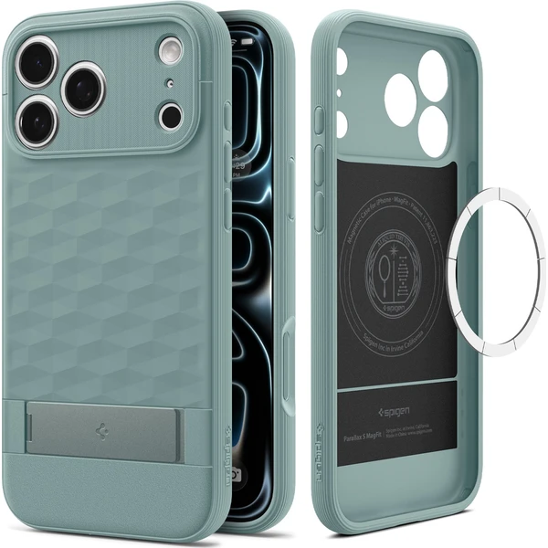 Spigen Parallax S MagSafe kryt iPhone 18 Pro/17 Pro sage green - Puzdra - Obrázok f707492c11544e709fda23d37db02d7e