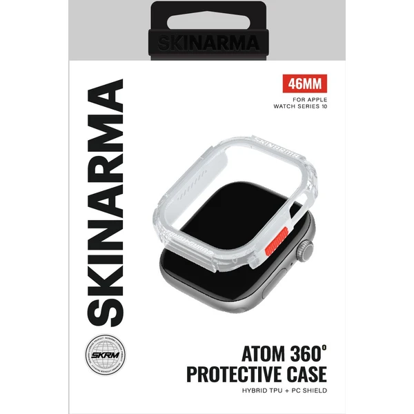 SKINARMA Atóm kryt Apple Watch 46mm biely - Puzdra - Obrázok f730dac5b84742f9aef416f6822b02f6
