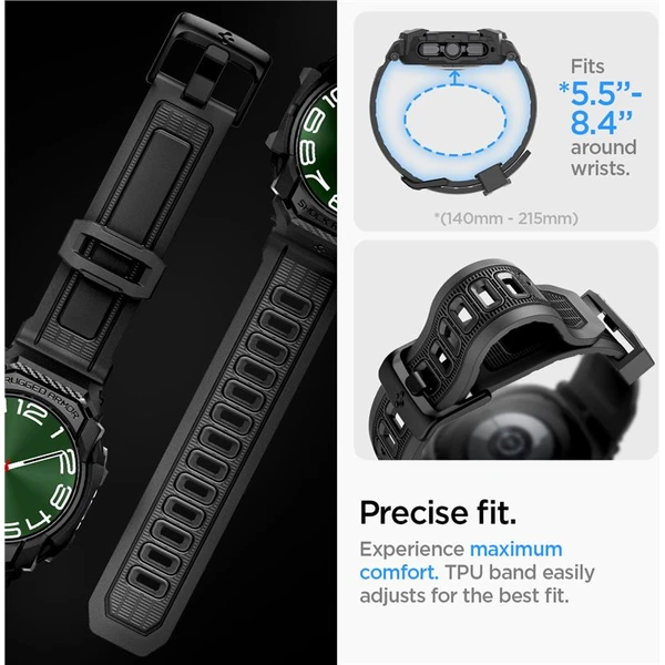 Spigen Rugged Armor Pre kryt Samsung Galaxy Watch Ultra matne čierny - Puzdra - Obrázok f7494993637245e585040bc71b39cb2c