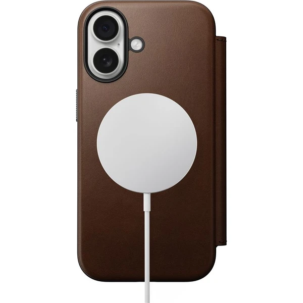 Nomad Modern Leather Folio MagSafe kožené púzdro iPhone 17 Brown - Puzdra - Obrázok f76e60c7e49c4c58bf274b9f5ecafc9e
