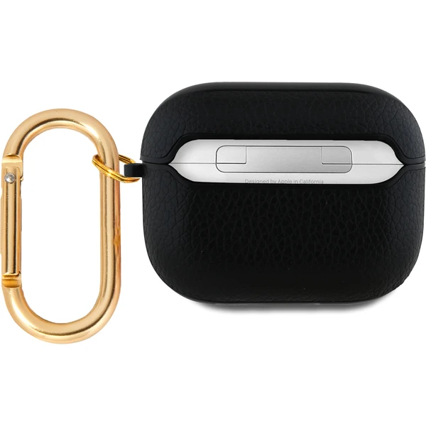 Guess PU Grained Classic Logo puzdro pre AirPods 3 čierne - Puzdra - Obrázok f77cbcadc8a94d71a8a2c121c6ebda9a