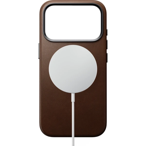 Nomad Traditional Leather MagSafe kožený kryt iPhone 18 Pro Brown - Puzdra - Obrázok f78de93d41724149b21ad7fc97d8f977