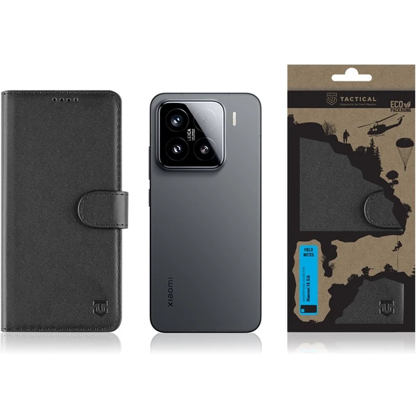 Tactical Field Notes púzdro Xiaomi 15 5G čierne - Puzdra - Obrázok f7c875a569134e12a20e43496dbba478