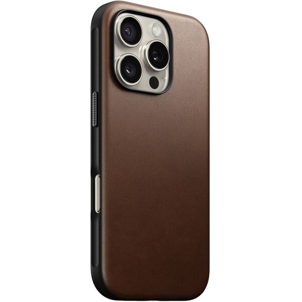 Nomad Modern Leather Case MagSafe kryt iPhone 16 Pro hnedý